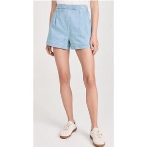 Madewell Pale Blue High-Waist Denim Shorts